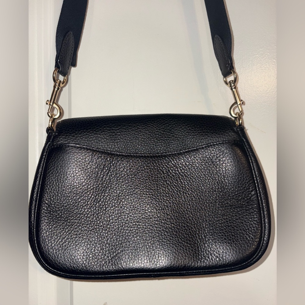 Coach Lucy Crossbody Shoulder Bag Black Pebbled Leather - Picture 4 of 16
